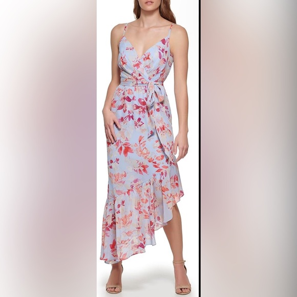 Eliza J Dresses & Skirts - NWT Eliza J Women's V-Neck Floral Ruffle Hem Maxi Dress size 6